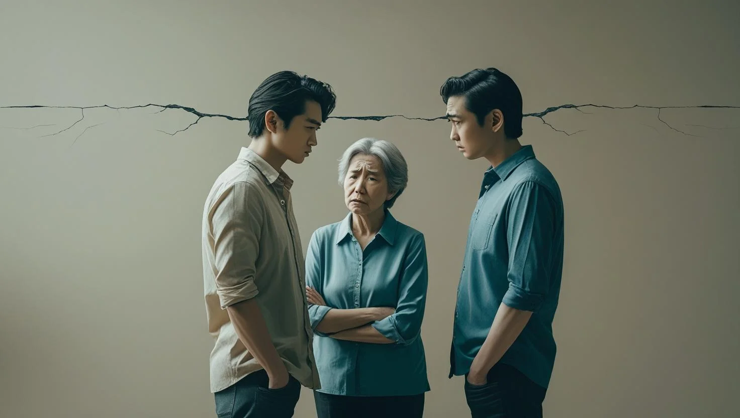 What to Do When Your Adult Children Don’t Get Along 1 Elderly parent between feuding adult sons